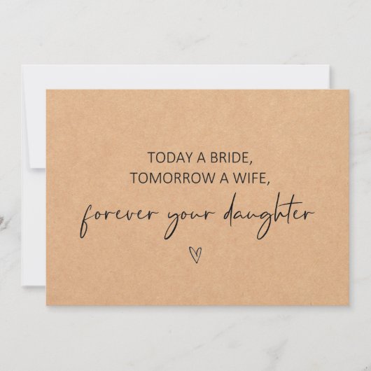 Vandaag een bruid, Morgen een vrouw Flat Kaart (Voorkant)