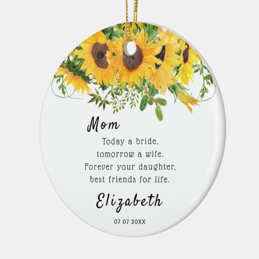 Vandaag een bruidmoeder van de Bride Keepomwille Keramisch Ornament (Links)