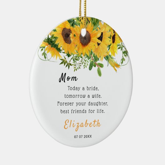 Vandaag een bruidmoeder van de Bride Keepomwille Keramisch Ornament (Rechts)