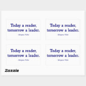 Vandaag een lezer, morgen een leider rechthoekige sticker (Vel)