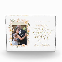 Vandaag een vrouw, altijd je kleine meisje bloemen fotoblokken