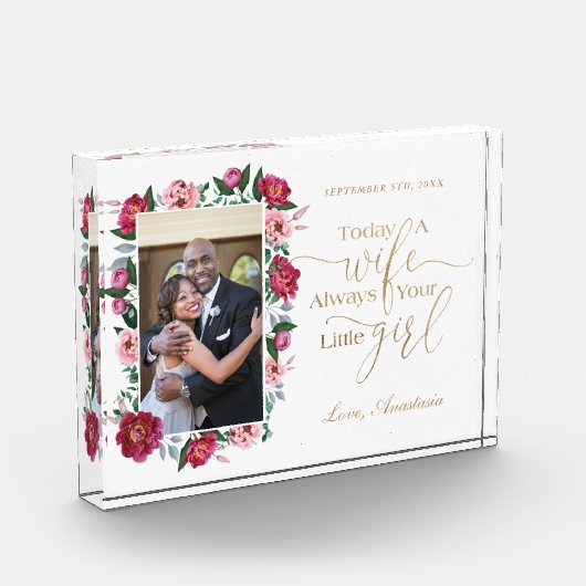 Vandaag een vrouw, altijd je kleine meisje foto (Links)