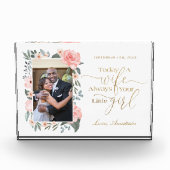 Vandaag een vrouw, altijd je kleine meisje Rozen F Fotoblokken (Voorkant)