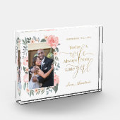 Vandaag een vrouw, altijd je kleine meisje Rozen F Fotoblokken (Links)