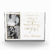 Vandaag een vrouw, altijd je kleine meisje trouwda fotoblokken (Voorkant)