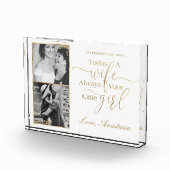 Vandaag een vrouw, altijd je kleine meisje trouwda fotoblokken (Rechts)