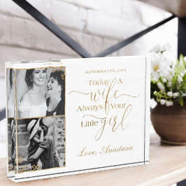 Vandaag een vrouw, altijd je kleine meisje trouwda fotoblokken