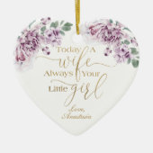 Vandaag een vrouw altijd je kleine meisje Violet F Keramisch Ornament (Voorkant)