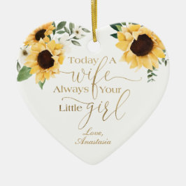 Vandaag een vrouw, altijd je kleine meisje zonnebl keramisch ornament