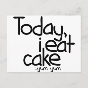 Vandaag eet ik cake (Birthday) Kaart