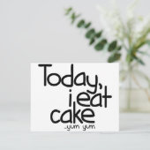 Vandaag eet ik cake (Birthday) Kaart (Staand voorkant)