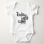 Vandaag eet ik cake (Birthday) Romper (Voorkant)