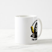 Vandaag eet ik twee maishonden skelet Gekke meme Koffiemok (Voorkant rechts)