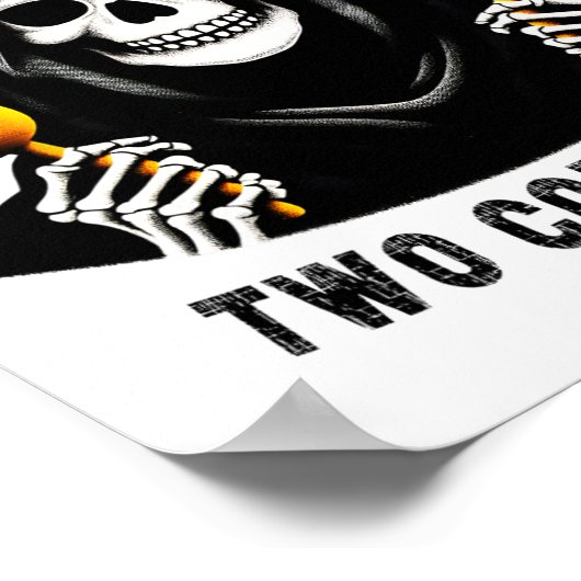 Vandaag eet ik twee maishonden skelet Gekke meme Poster (Hoek)