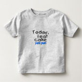 Vandaag eet ik Yum Yum (blauw) Kinder Shirts (Voorkant)