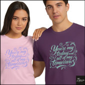 Vandaag En Morgen Brush Script Citaat T-shirt