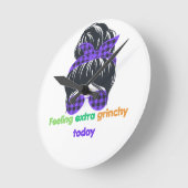 Vandaag extra grijs ronde klok (Hoek)