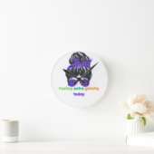 Vandaag extra grijs ronde klok (Huis)