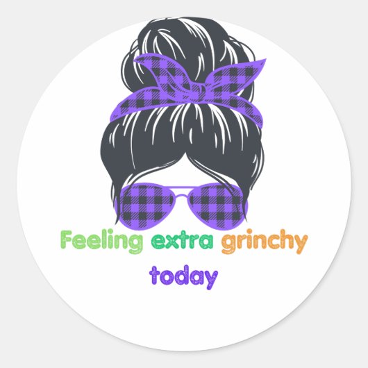 Vandaag extra grijs ronde sticker (Voorkant)