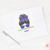 Vandaag extra grijs ronde sticker (Envelop)