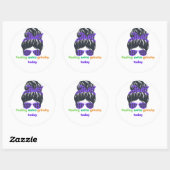 Vandaag extra grijs ronde sticker (Vel)