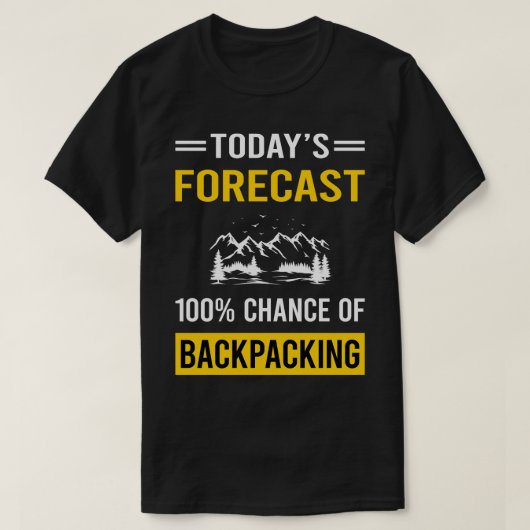 Vandaag Forecast Backpack Backpacker T-shirt (Design voorkant)