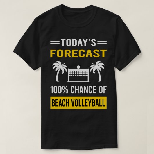 Vandaag Forecast Beach Volleyball T-shirt (Design voorkant)