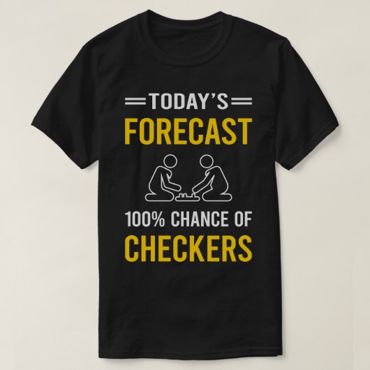 Vandaag Forecast Checkers T-shirt (Design voorkant)