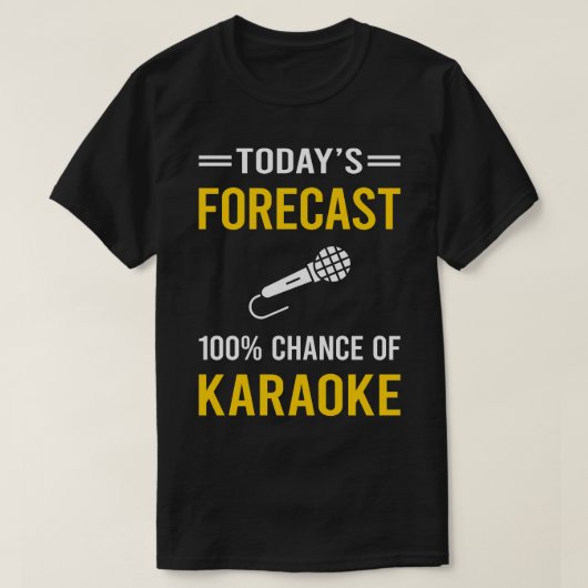 Vandaag Forecast Karaoke T-shirt (Design voorkant)