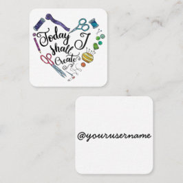 Vandaag ga ik Creëer Square Card Vierkante Visitekaartje