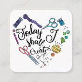 Vandaag ga ik Creëer Square Card Vierkante Visitekaartje (Voorkant)