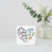 Vandaag ga ik Creëer Square Card Vierkante Visitekaartje (Staand voorkant)