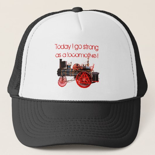 Vandaag ga ik sterk als een locomotief ! trucker pet (Voorkant)