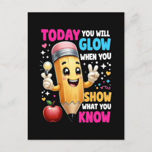 Vandaag ga je gloeien als je Show wat je weet Briefkaart