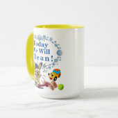 Vandaag gaan we schoonmaken, maar jij maakt de hon mok (Voorkant links)