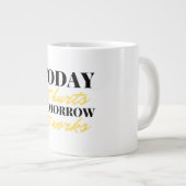 Vandaag gaat het morgen om 2 grote koffiekop (Voorkant rechts)