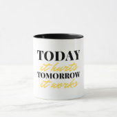 Vandaag gaat het morgen om 2 mok (Midden)