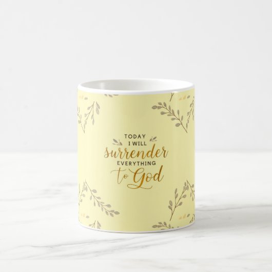 Vandaag geef ik alles aan Jezus over. Koffiemok (Center)