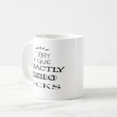 Vandaag geef ik precies nul F*cks Mok (Voorkant links)