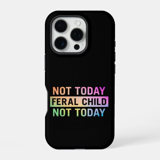 Vandaag geen wild kind grappig iPhone hoesje (Achterkant)