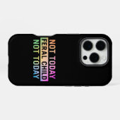 Vandaag geen wild kind grappig iPhone hoesje (Achterkant horizontaal)