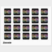 Vandaag geen wild kind grappig vierkante sticker (Vel)