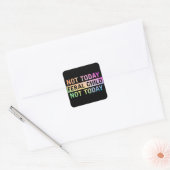 Vandaag geen wild kind grappig vierkante sticker (Envelop)