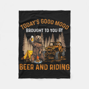 Vandaag goede stemming dankzij bier en rijden fleece deken
