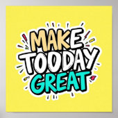 Vandaag Groot | Minimalistische Inspirerende Muurk Poster (Voorkant)