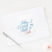 Vandaag heb ik gebruik gemaakt van mijn stemrecht ronde sticker (Envelop)