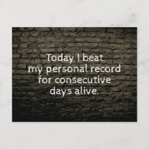 Vandaag heb ik mijn persoonlijk record verbroken briefkaart