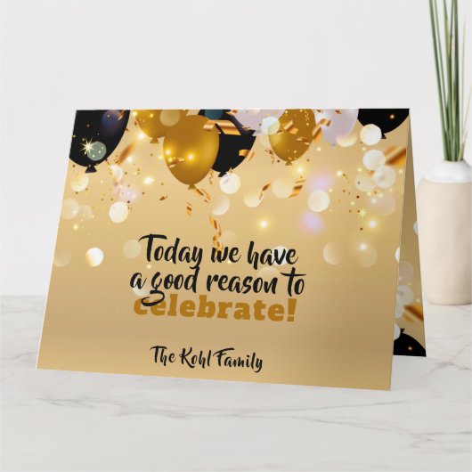 Vandaag hebben we een goede reden om moderne kaart (Voorkant)