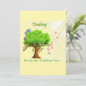 Vandaag hebben we onze problemen opgelost kaart (Staand voorkant)