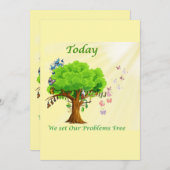 Vandaag hebben we onze problemen opgelost kaart (Voorkant / Achterkant)